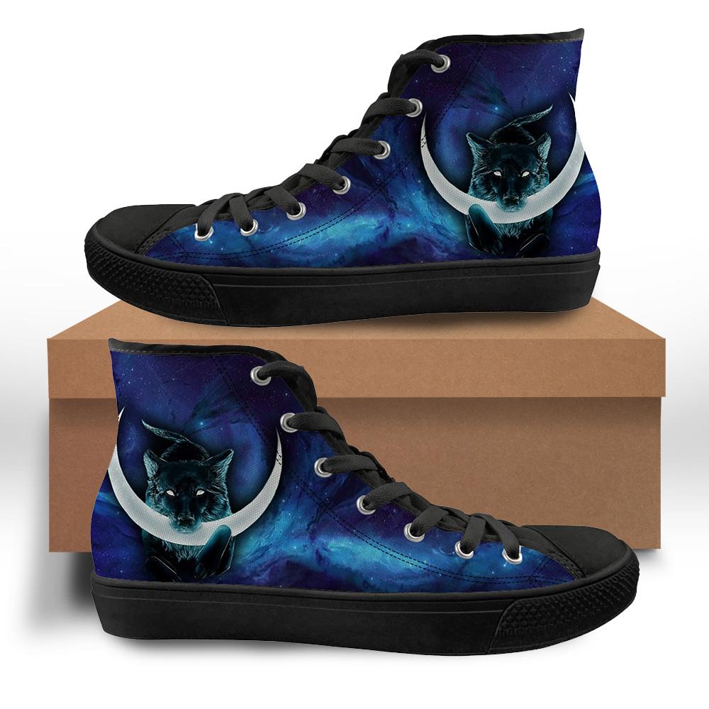 WelcomeNative Blue Wolf Shoes, 3D Shoes, All Over Print Shoes