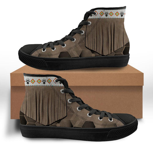 WelcomeNative Brown Native Shoes, 3D Shoes, All Over Print Shoes