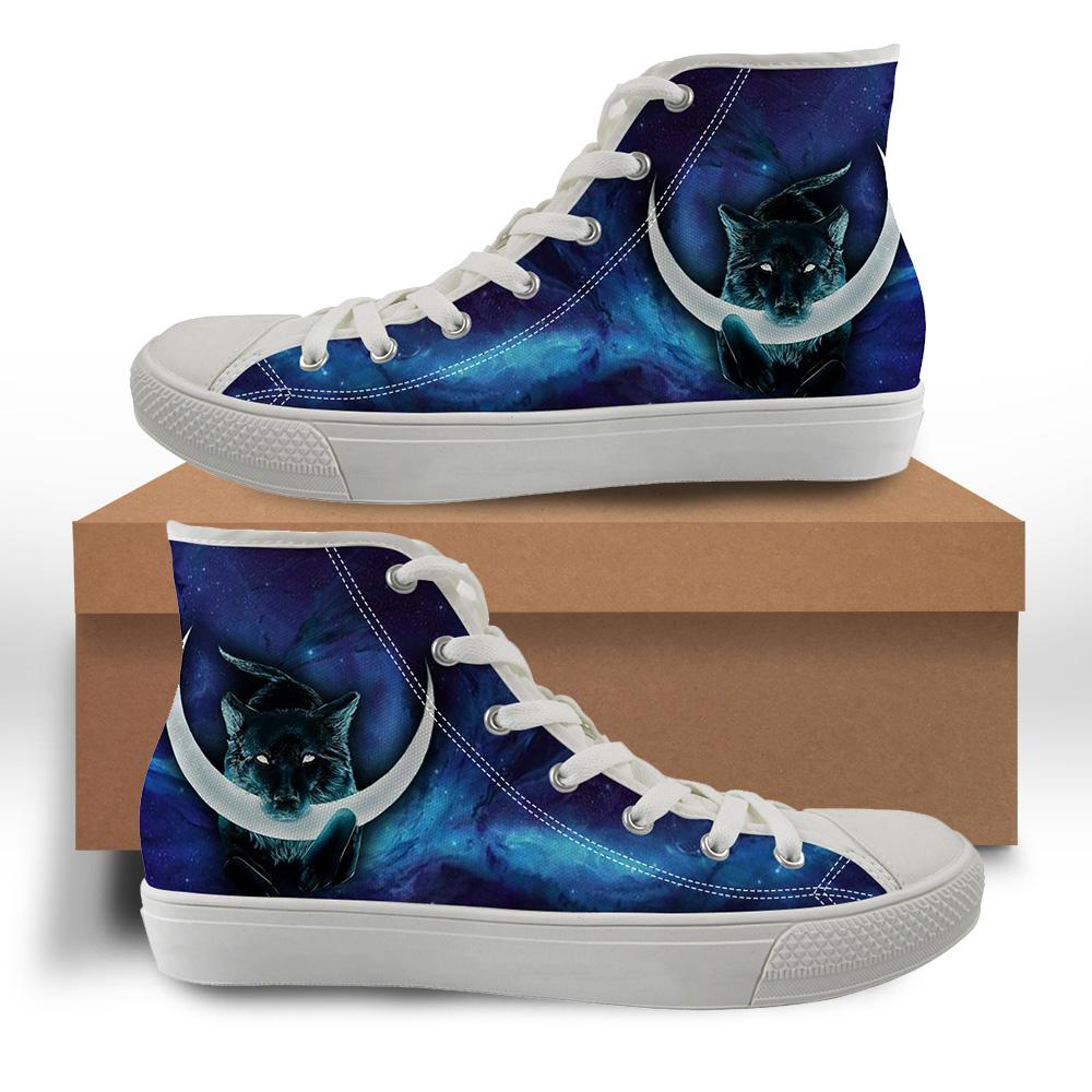 WelcomeNative Blue Wolf Shoes, 3D Shoes, All Over Print Shoes
