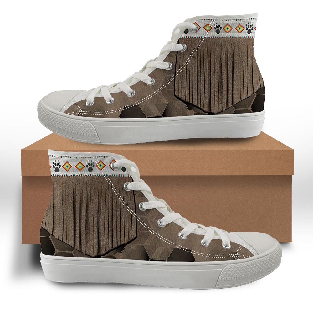WelcomeNative Brown Native Shoes, 3D Shoes, All Over Print Shoes