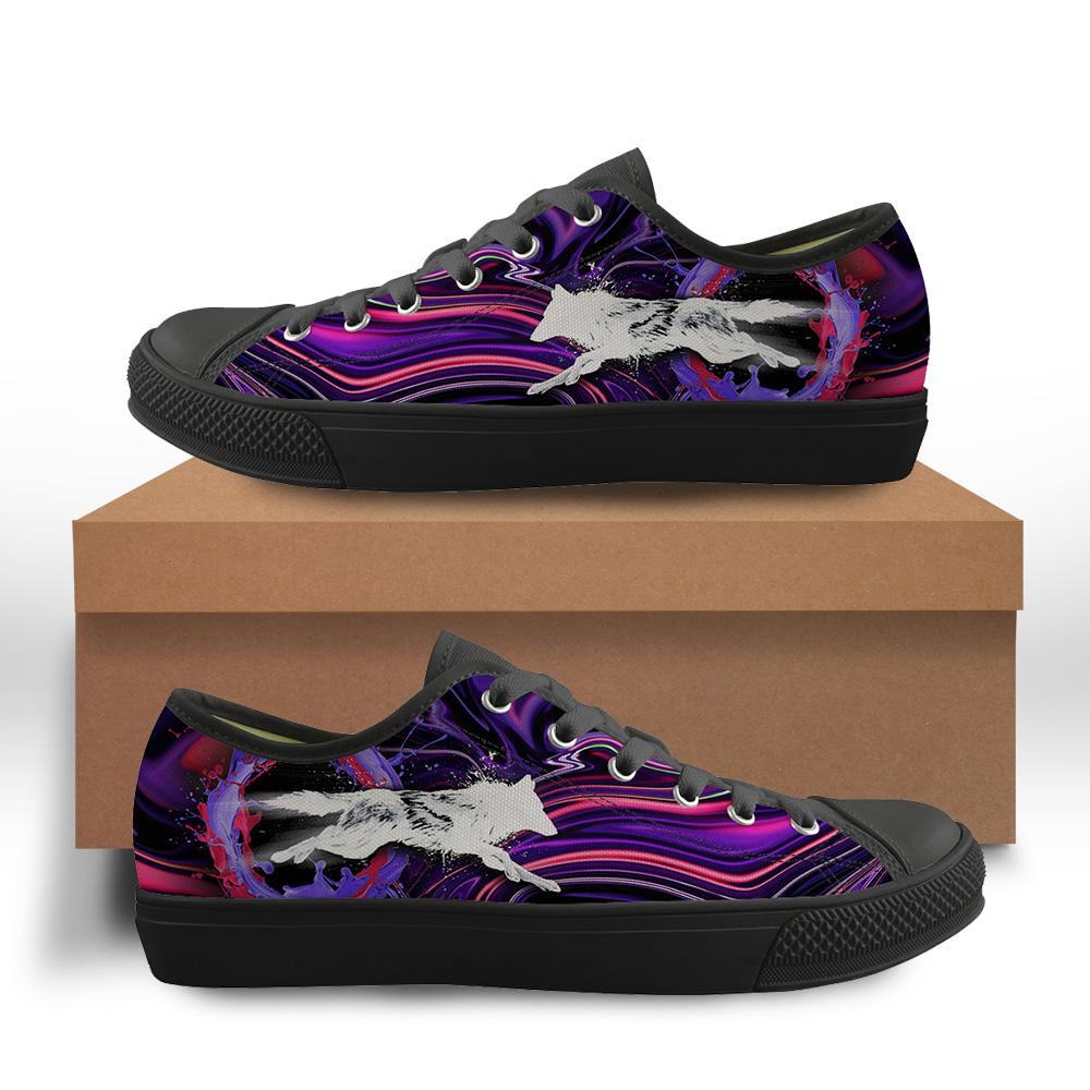 WelcomeNative Leo Purple Shoes, 3D Shoes, All Over Print Shoes