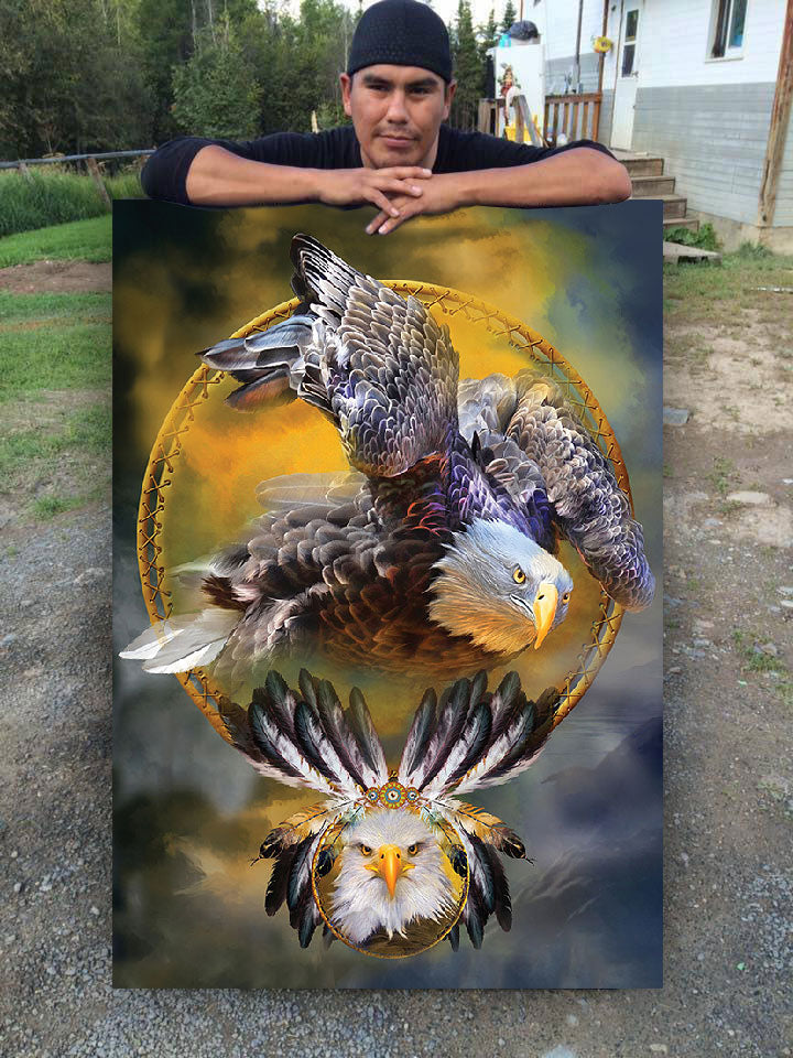 WelcomeNative The Eagle Wings Poster, 3D Poster, All Over Print Poster, Native American