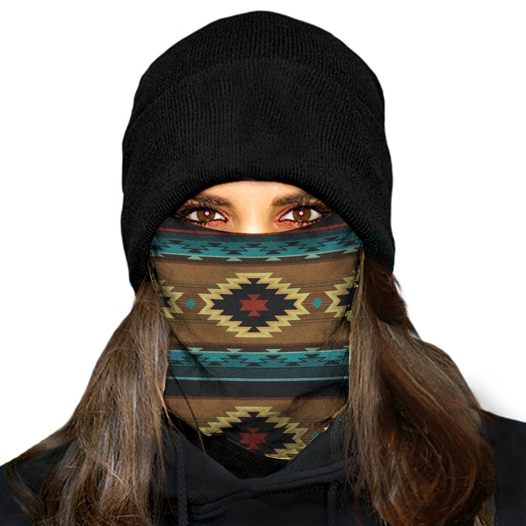 WelcomeNative Native American Pattern Bandana Face Mask, Neck Gaiter #40