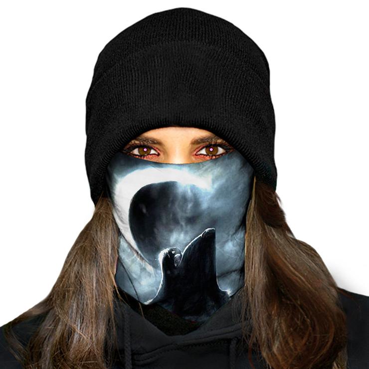 Welcomenatives Wolf Head Bandana Face Mask, Neck Gaiter #09
