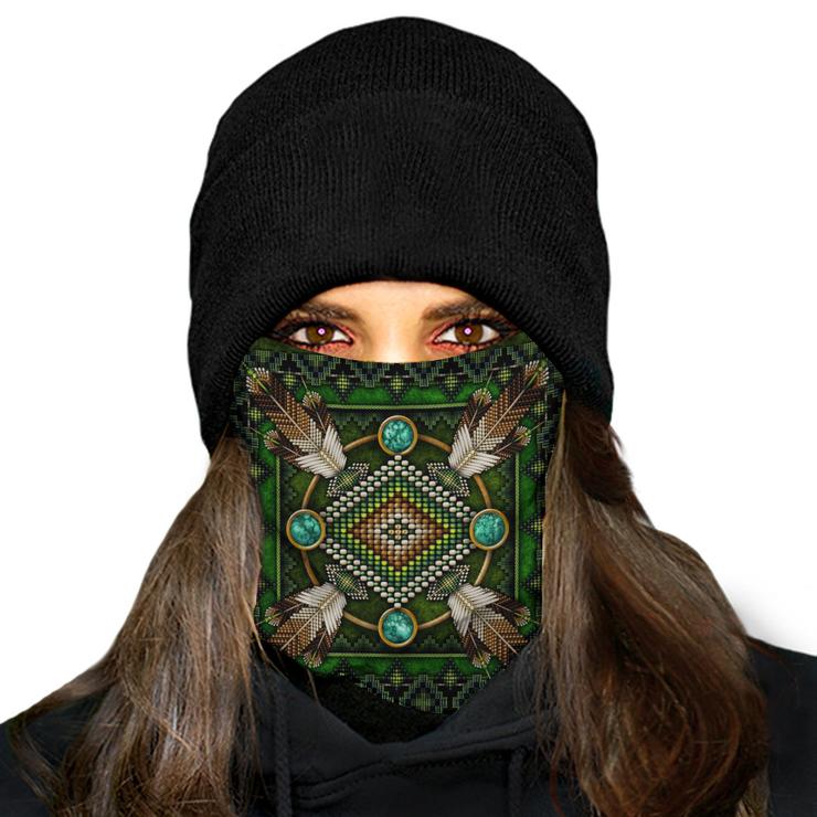 WelcomeNative Native American Pattern Bandana Face Mask, Neck Gaiter #36