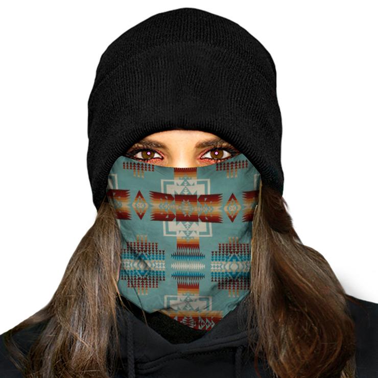WelcomeNative Native American Pattern Bandana Face Mask, Neck Gaiter #38