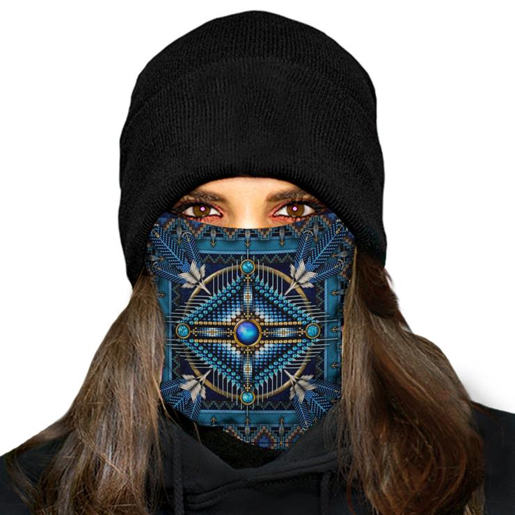 WelcomeNative Native American Pattern Bandana Face Mask, Neck Gaiter #35