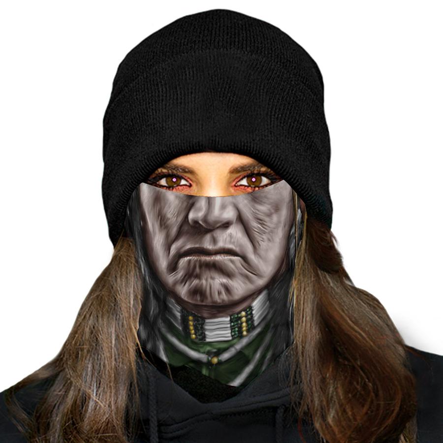 WelcomeNative Chief Head Bandana Face Mask, Native American Neck Gaiter #07
