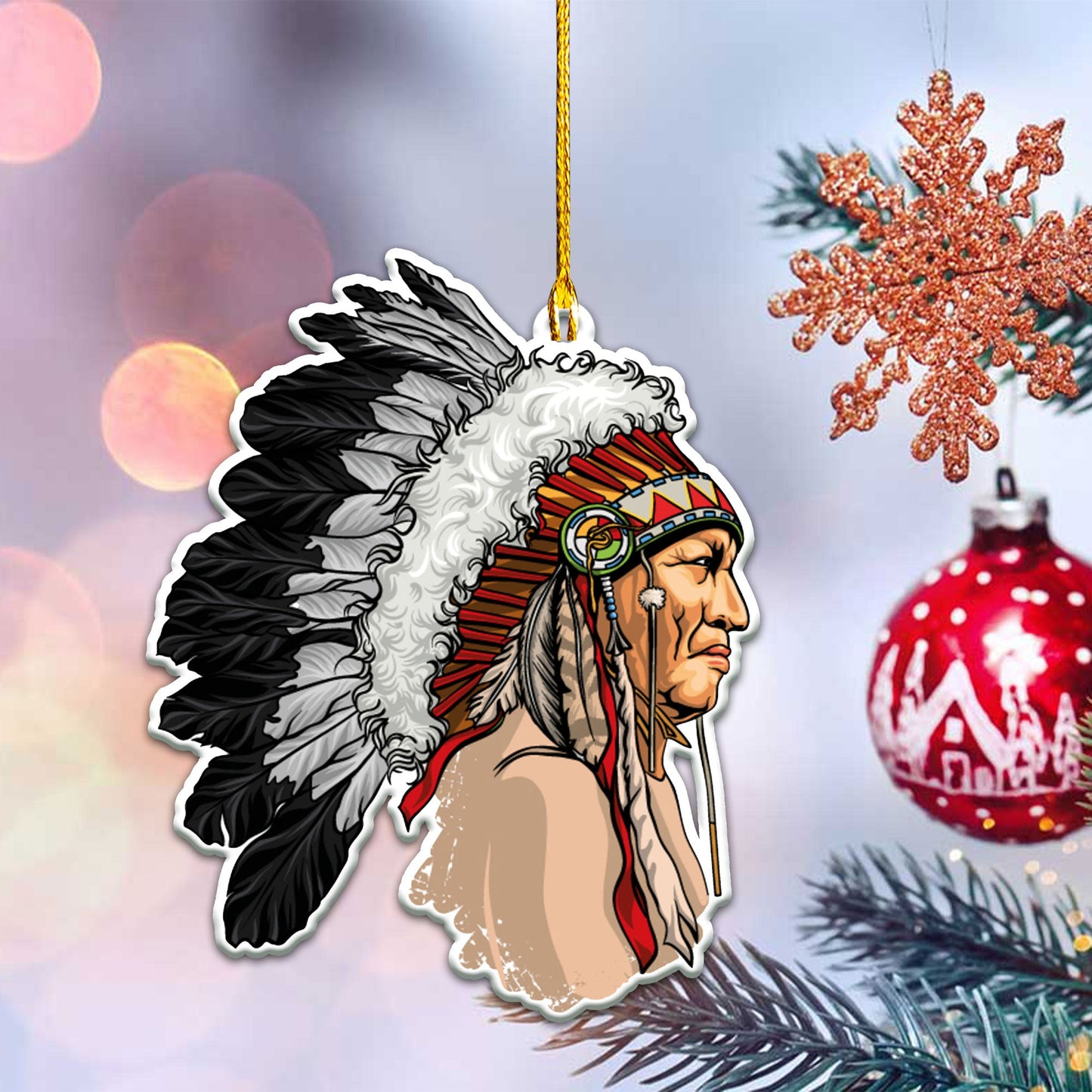 WelcomeNative Native American Ornament, 3D Ornament, All Over Print Ornament