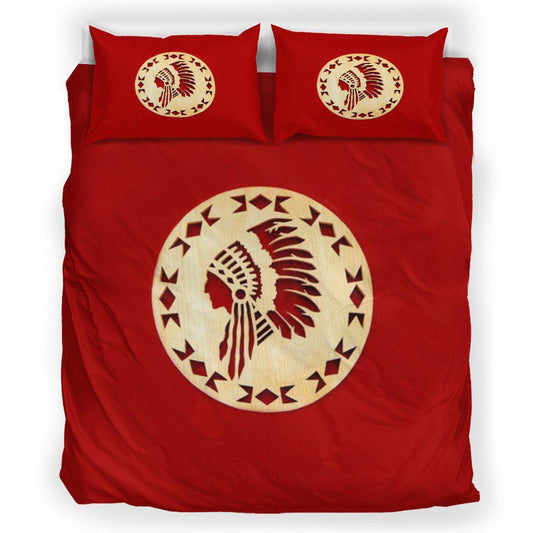 WelcomeNative Red Native Bedding Set, 3D Bedding Set, All Over Print, Native American