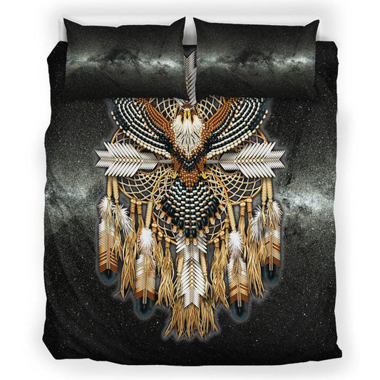 WelcomeNative Galaxy Eagle Native Patterns Bedding Set, 3D Bedding Set, All Over Print, Native American