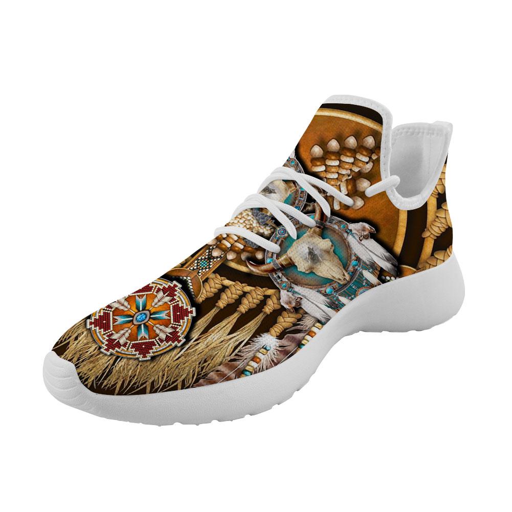 WelcomeNative Buffalo Feather Shoes, 3D Shoes, All Over Print Shoes