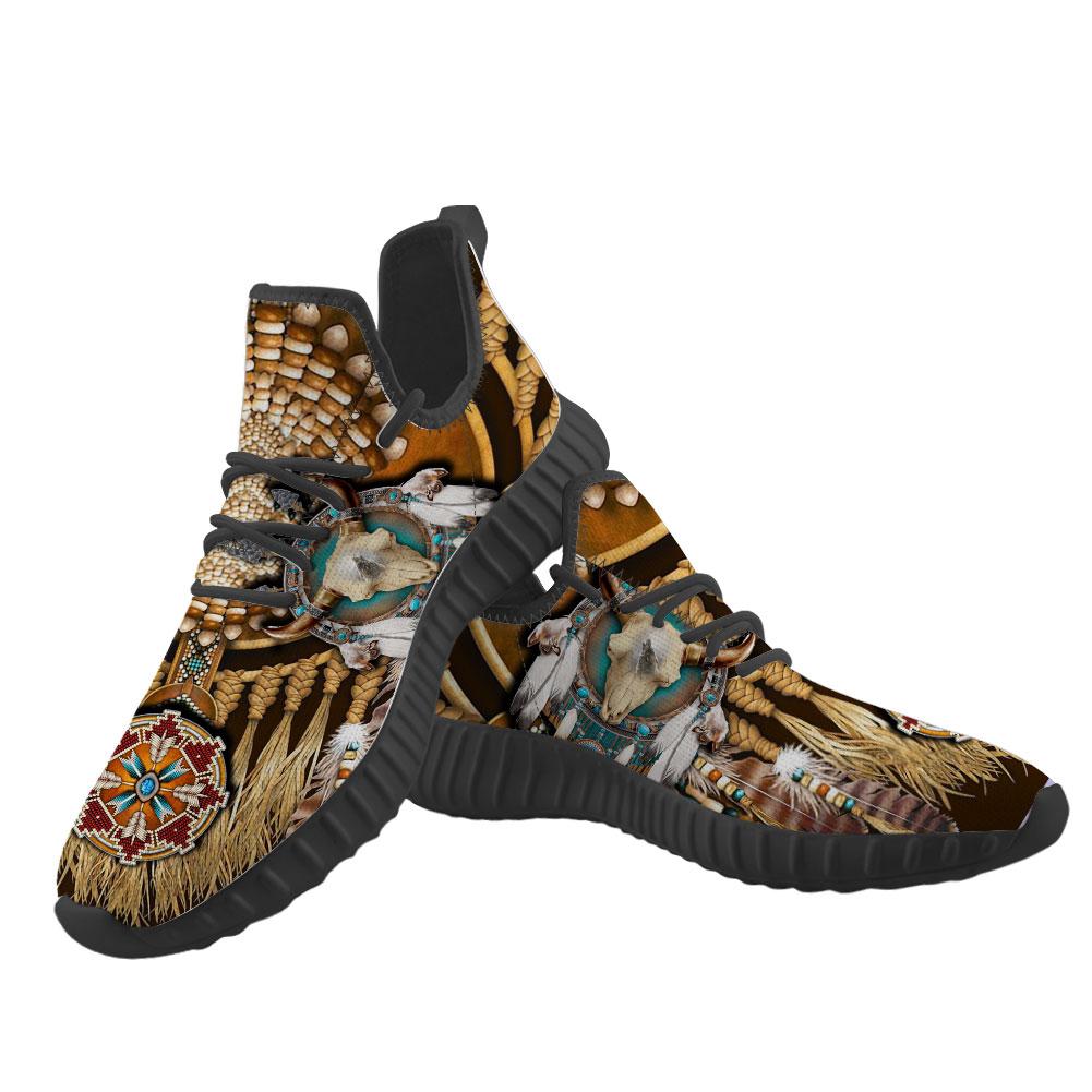 WelcomeNative Buffalo Feather Shoes, 3D Shoes, All Over Print Shoes