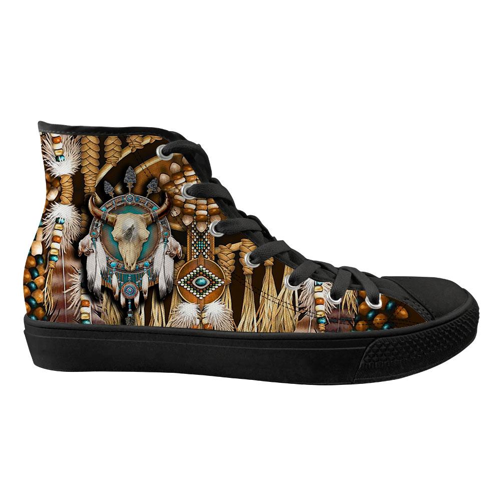 WelcomeNative Buffalo Feather Shoes, 3D Shoes, All Over Print Shoes