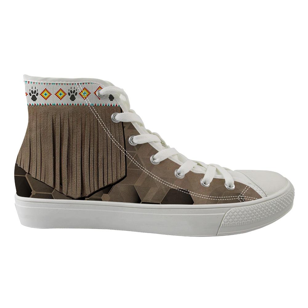 WelcomeNative Brown Native Shoes, 3D Shoes, All Over Print Shoes