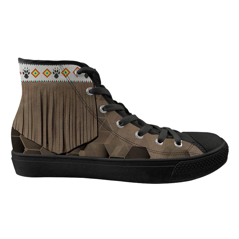 WelcomeNative Brown Native Shoes, 3D Shoes, All Over Print Shoes