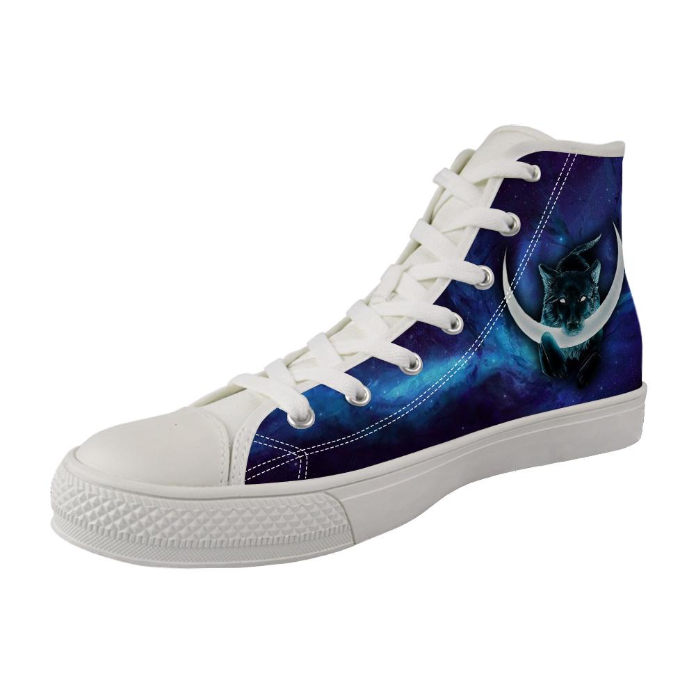 WelcomeNative Blue Wolf Shoes, 3D Shoes, All Over Print Shoes