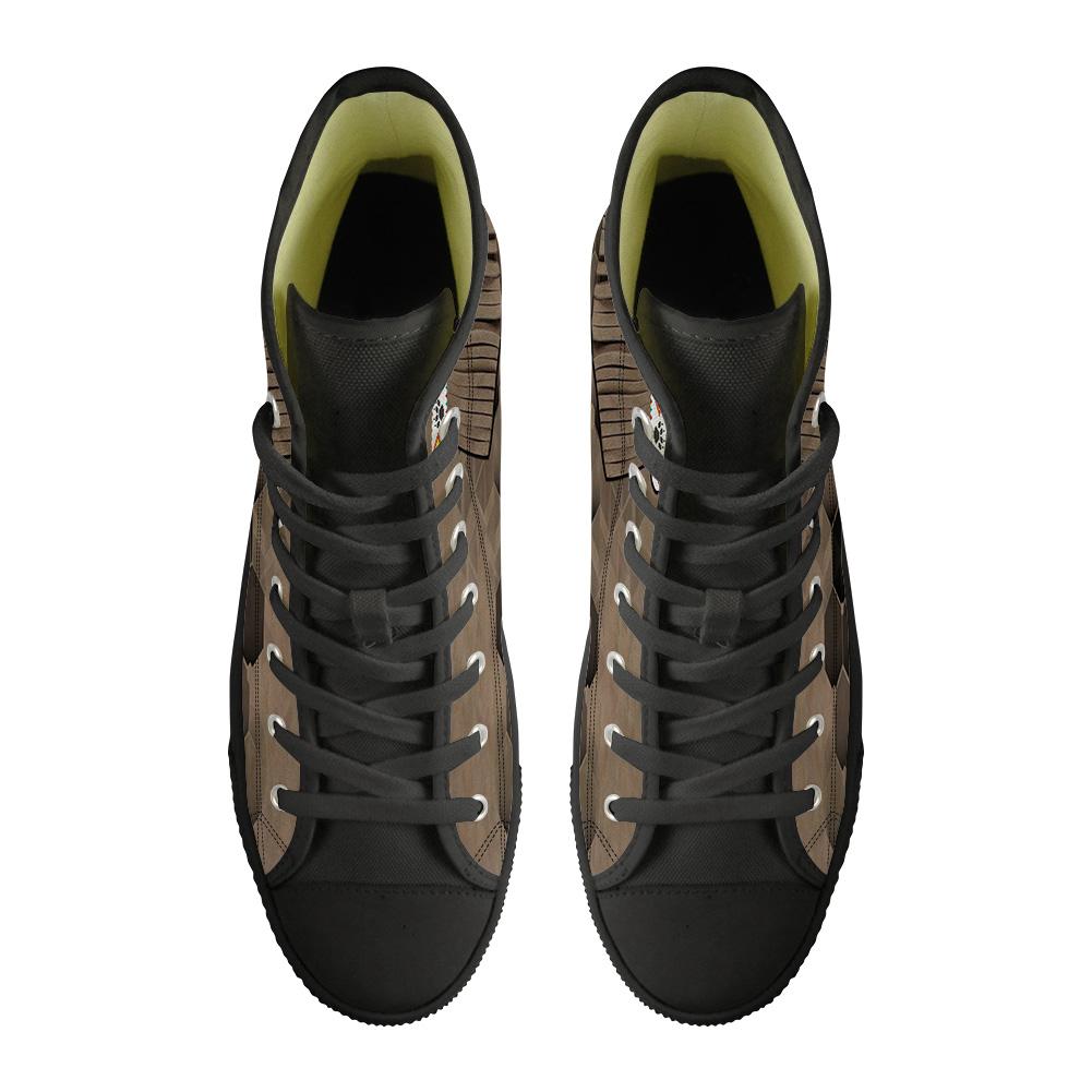 WelcomeNative Brown Native Shoes, 3D Shoes, All Over Print Shoes