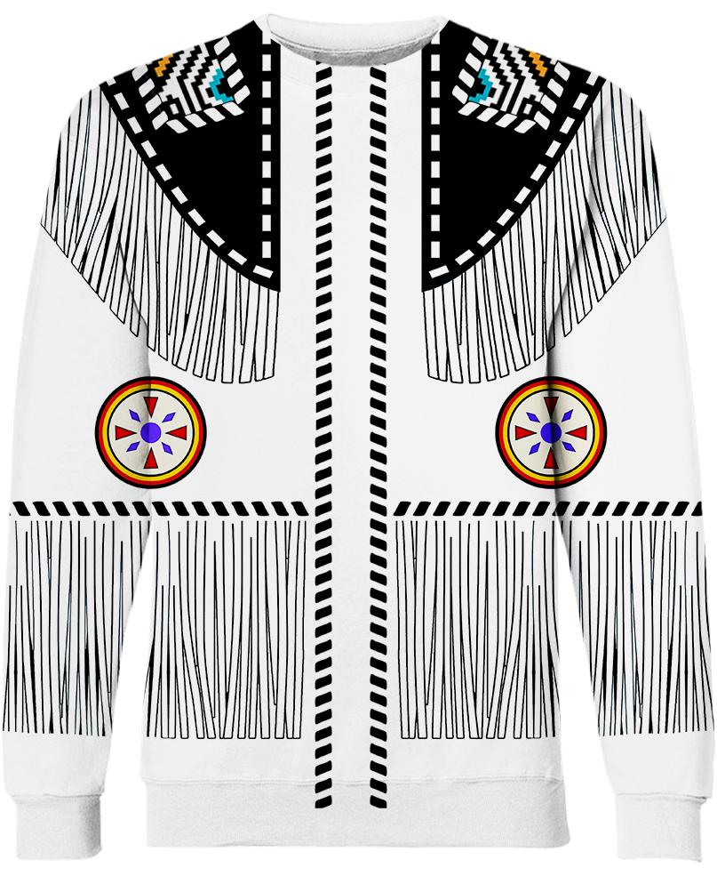 WelcomeNative White Culture 3D Hoodie, All Over Print Hoodie, Native American