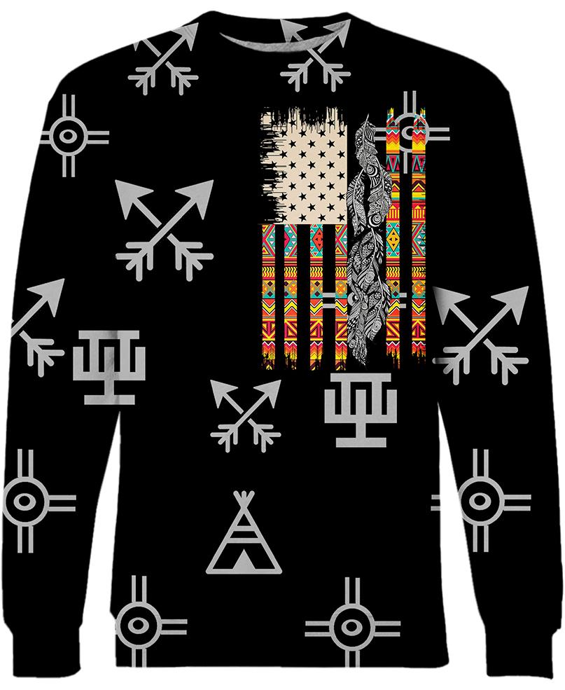 WelcomeNative Native Flag 3D Hoodie, All Over Print Hoodie, Native American