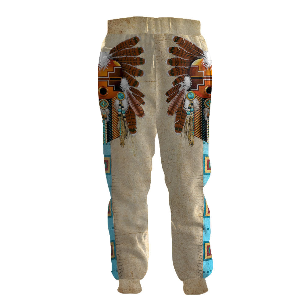 WelcomeNative Native Feather Sweatpants, 3D Sweatpants, All Over Print Sweatpants