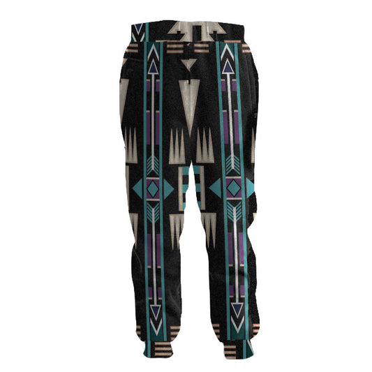 WelcomeNative Teal Pattern Native Sweatpants, 3D Sweatpants, All Over Print Sweatpants