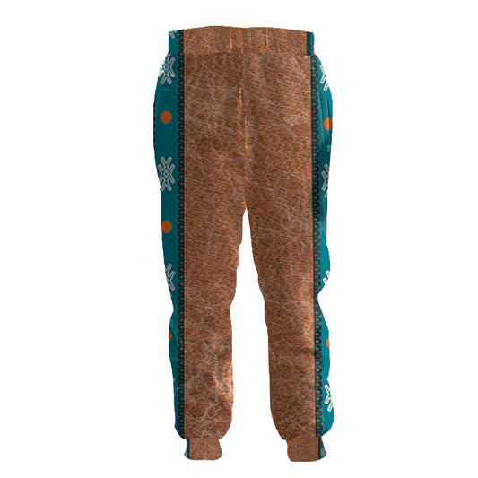 WelcomeNative Brown Native Sweatpants, 3D Sweatpants, All Over Print Sweatpants