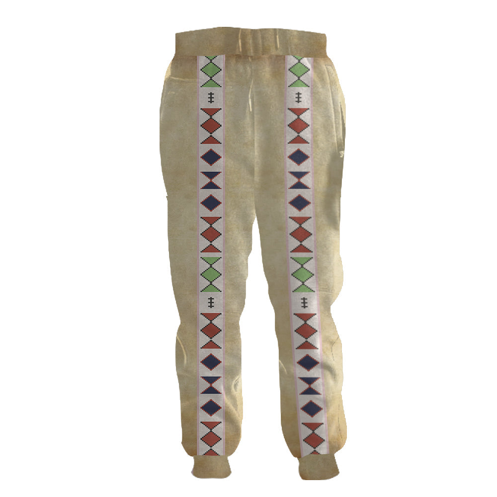 WelcomeNative Grey Pattern Native Sweatpants, 3D Sweatpants, All Over Print Sweatpants