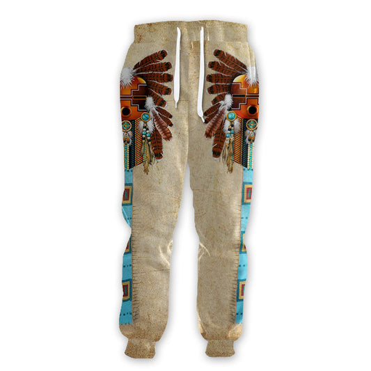 WelcomeNative Native Feather Sweatpants, 3D Sweatpants, All Over Print Sweatpants