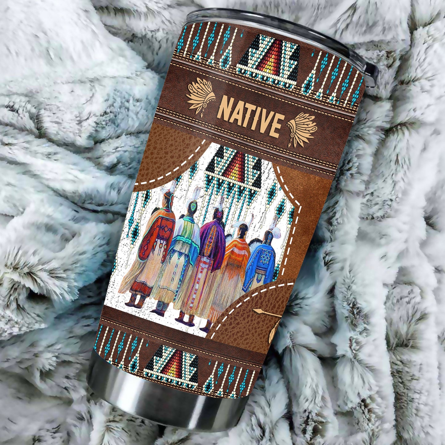WelcomeNative Native Woman Tumbler, 3D Tumbler, All Over Print Tumbler, Native American