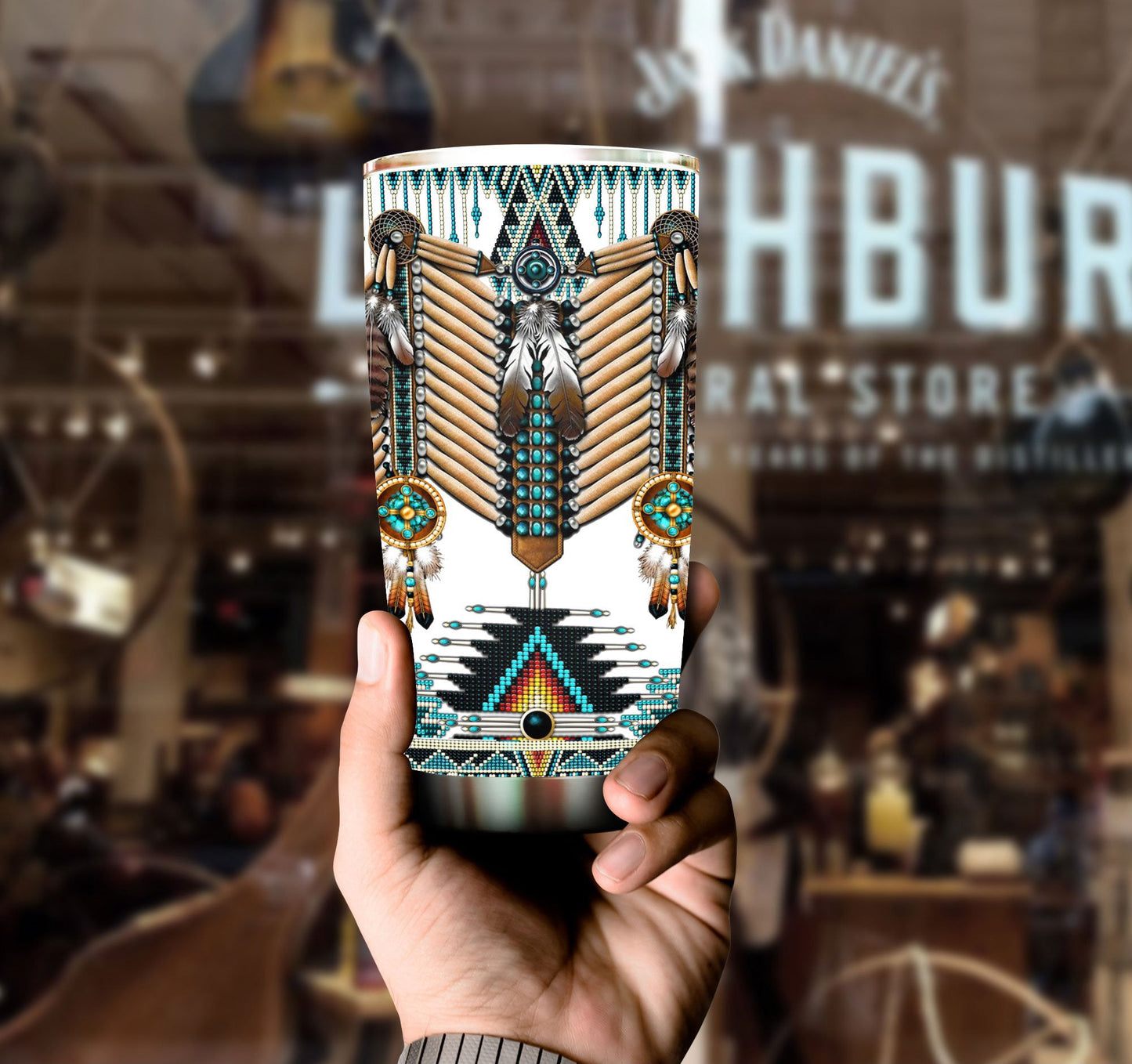 WelcomeNative Native Headdress Tumbler, 3D Tumbler, All Over Print Tumbler, Native American