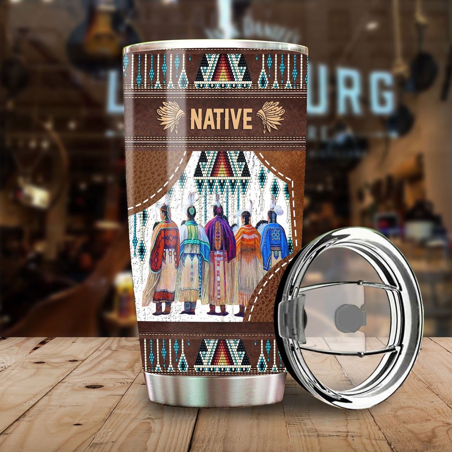 WelcomeNative Native Woman Tumbler, 3D Tumbler, All Over Print Tumbler, Native American