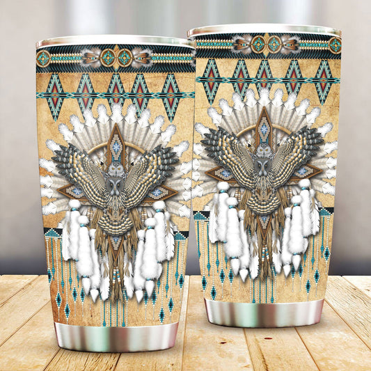 WelcomeNative Native Owl Tumbler, 3D Tumbler, All Over Print Tumbler, Native American