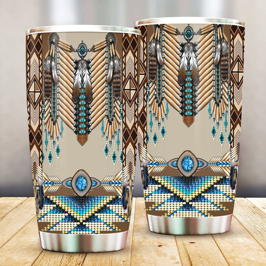 WelcomeNative Native Pattern Tumbler, 3D Tumbler, All Over Print Tumbler, Native American