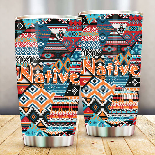 WelcomeNative Native Pattern Tumbler, 3D Tumbler, All Over Print Tumbler, Native American