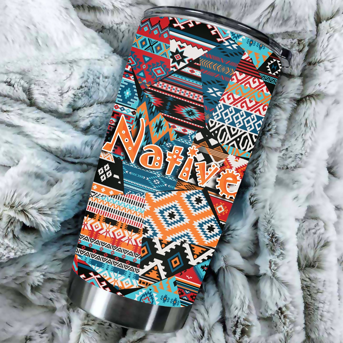 WelcomeNative Native Pattern Tumbler, 3D Tumbler, All Over Print Tumbler, Native American