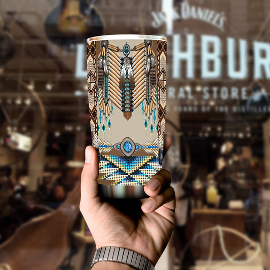 WelcomeNative Native Pattern Tumbler, 3D Tumbler, All Over Print Tumbler, Native American