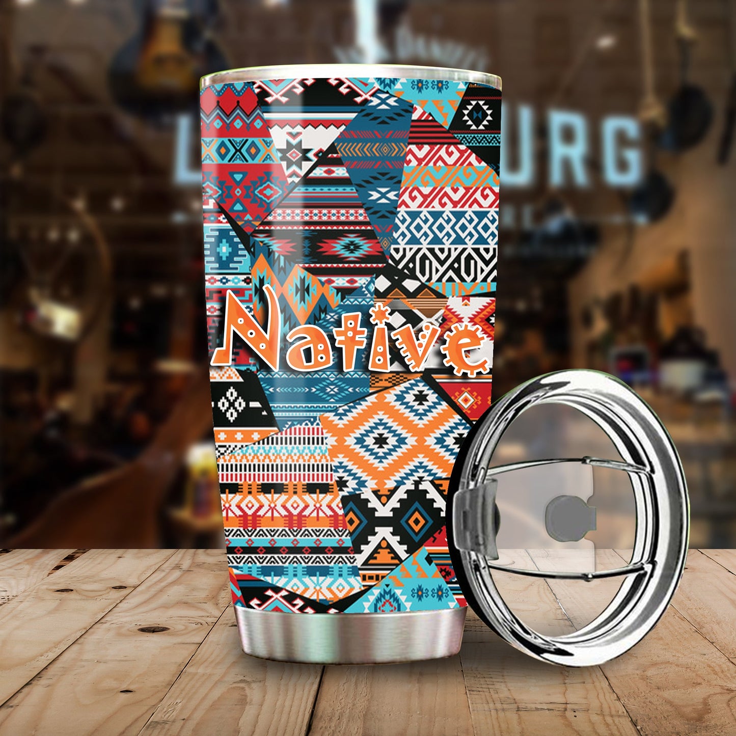 WelcomeNative Native Pattern Tumbler, 3D Tumbler, All Over Print Tumbler, Native American