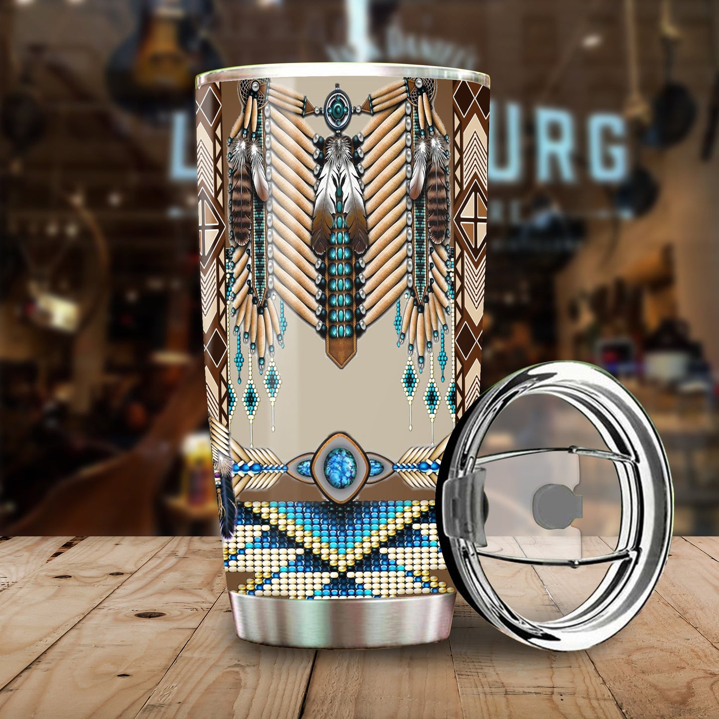 WelcomeNative Native Pattern Tumbler, 3D Tumbler, All Over Print Tumbler, Native American