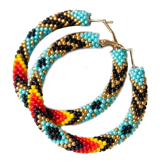 WelcomeNative Turquoise Seed Bead Jewelry Earrings