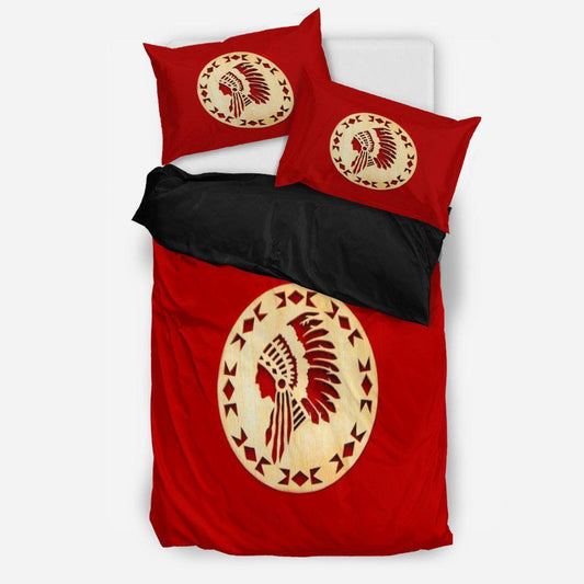 WelcomeNative Red Native Bedding Set, 3D Bedding Set, All Over Print, Native American