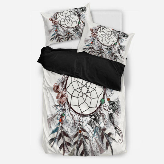 WelcomeNative White Native Dreamcatcher Bedding Set, 3D Bedding Set, All Over Print, Native American