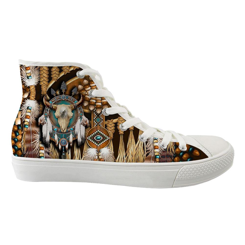 WelcomeNative Buffalo Feather Shoes, 3D Shoes, All Over Print Shoes