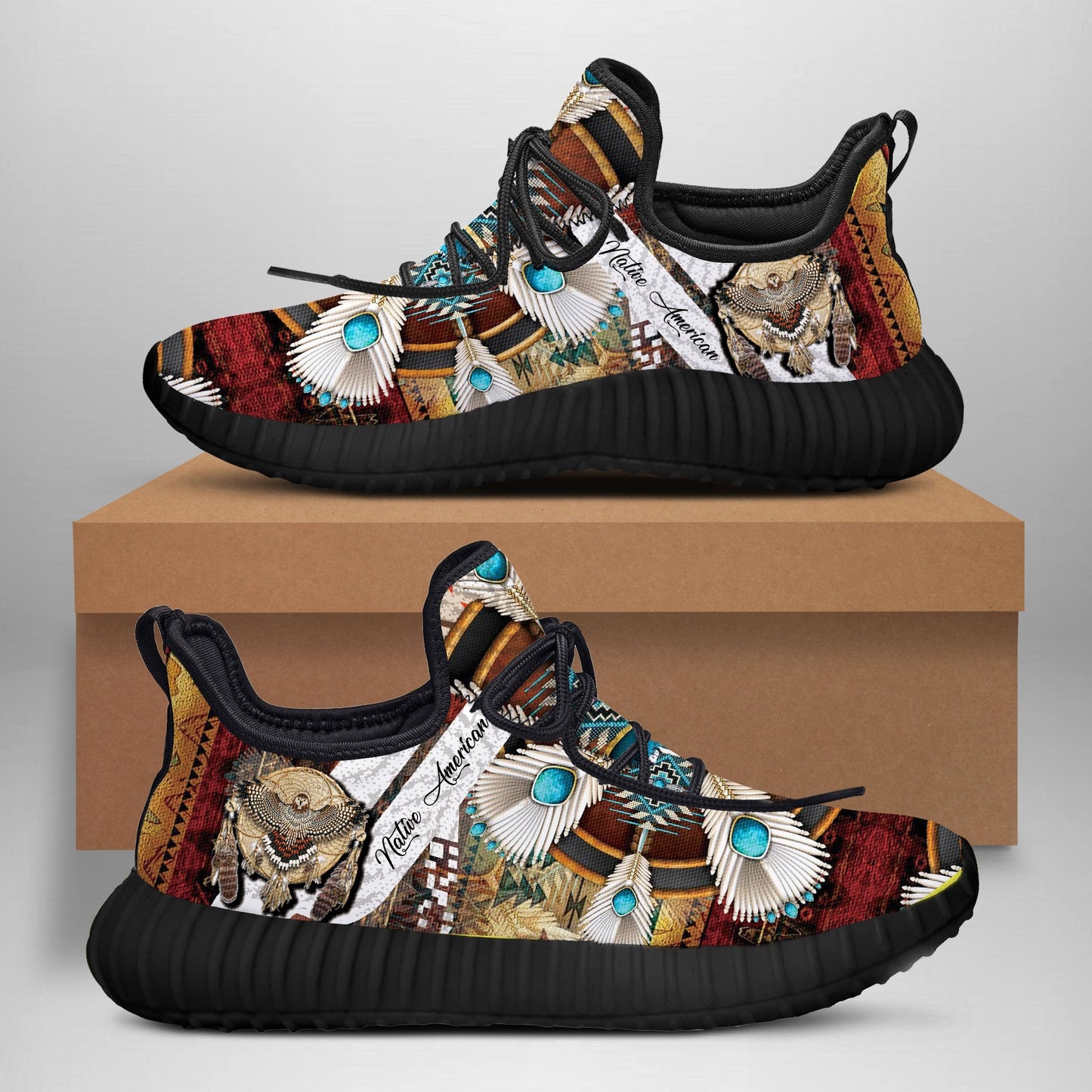 WelcomeNative Shoes Native Feather, 3D Shoes, All Over Print Shoes