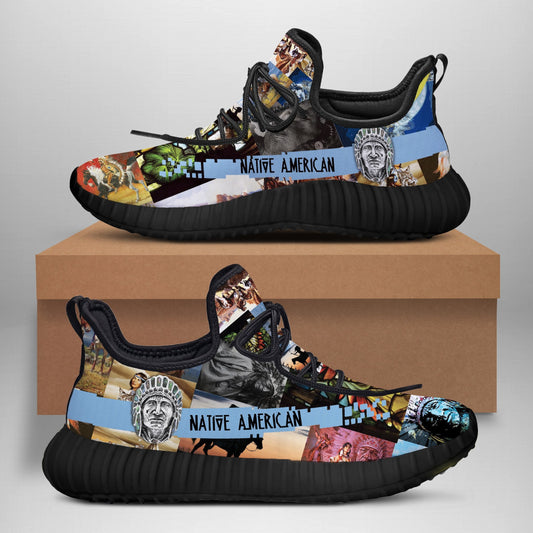 WelcomeNative Blue Shoes Native, 3D Shoes, All Over Print Shoes