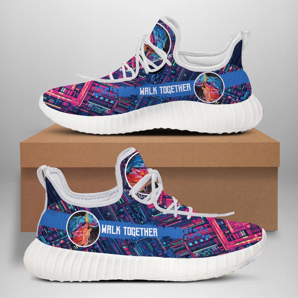 WelcomeNative Wolf Shoes Couple, 3D Shoes, All Over Print Shoes