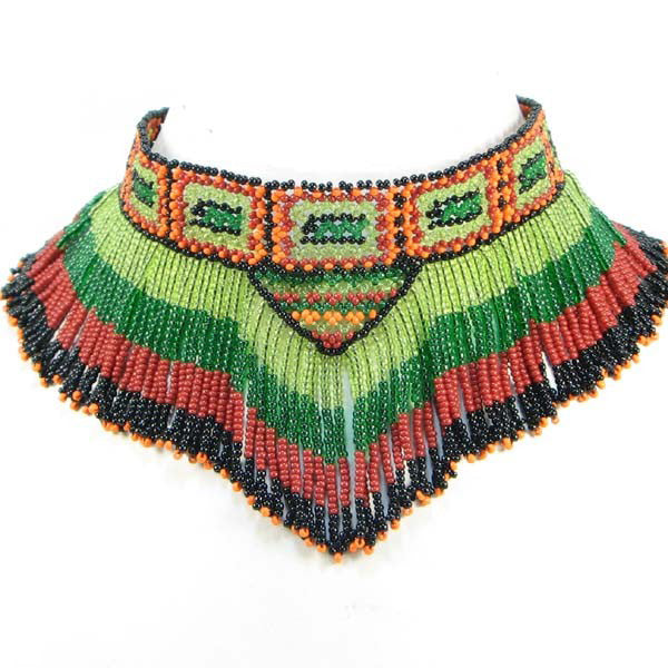 Enclosure For Ceremonial Dance Green Choker Necklace - Welcome Native