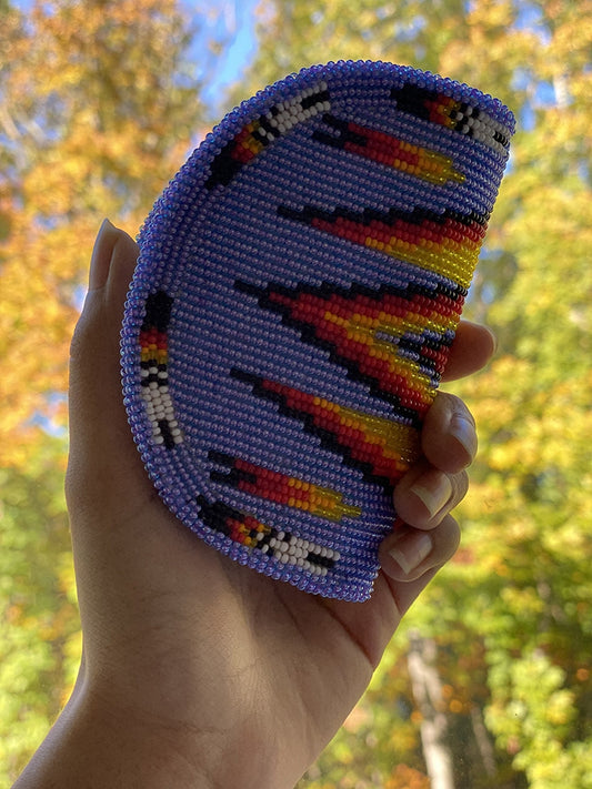 Native Inspired Ethnic Style Seed Bead Beaded Coin Purse - Welcome Native
