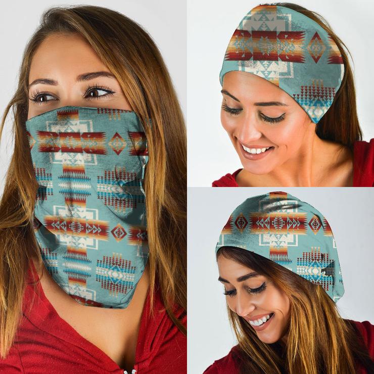 WelcomeNative Native American Pattern Bandana Face Mask, Neck Gaiter #38