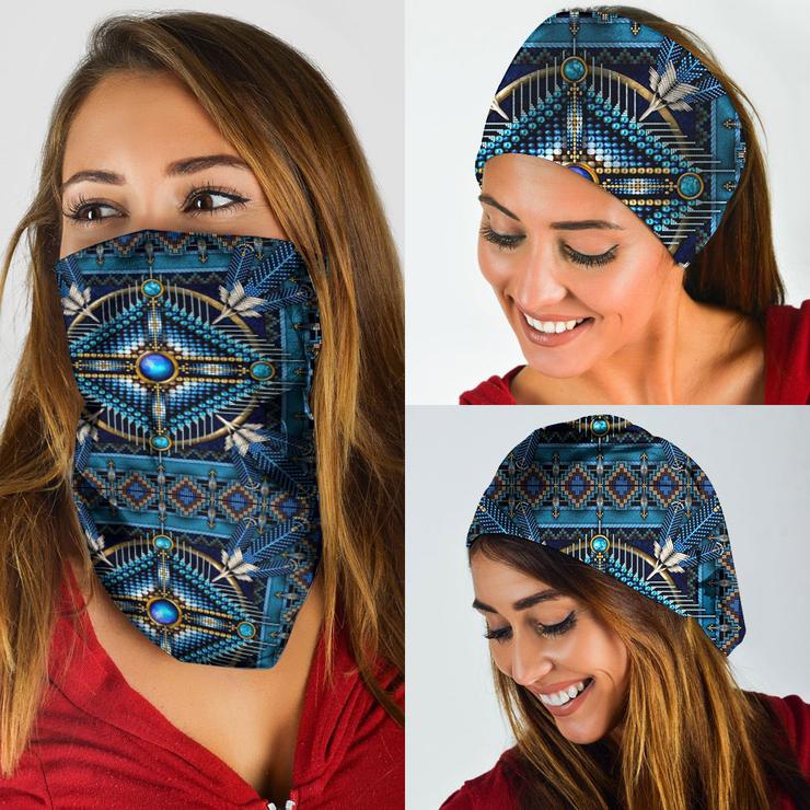 WelcomeNative Native American Pattern Bandana Face Mask, Neck Gaiter #35